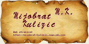 Mijobrat Kulizić vizit kartica